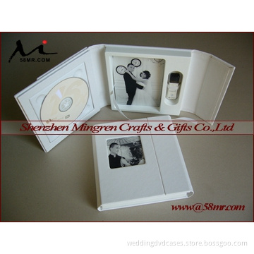 Nice Wedding Leather CD DVD USB Packaging Storage Gift Case Box